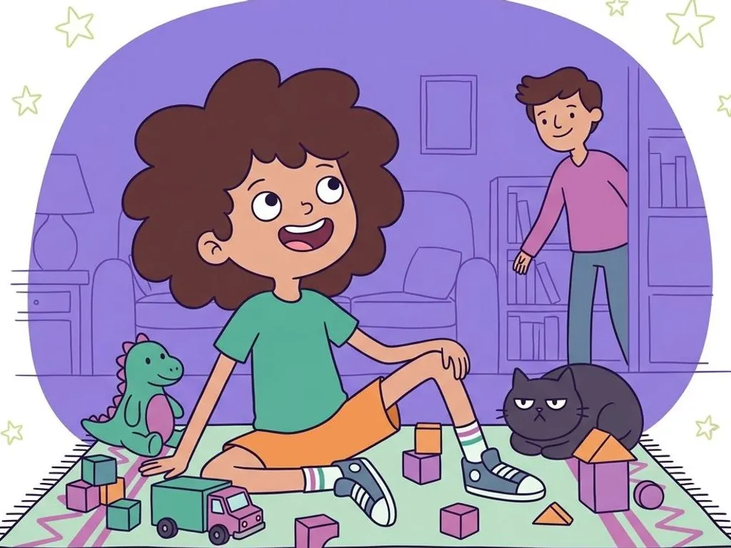 Cartoon illustration of cómo se trabaja este vocabulario en clase