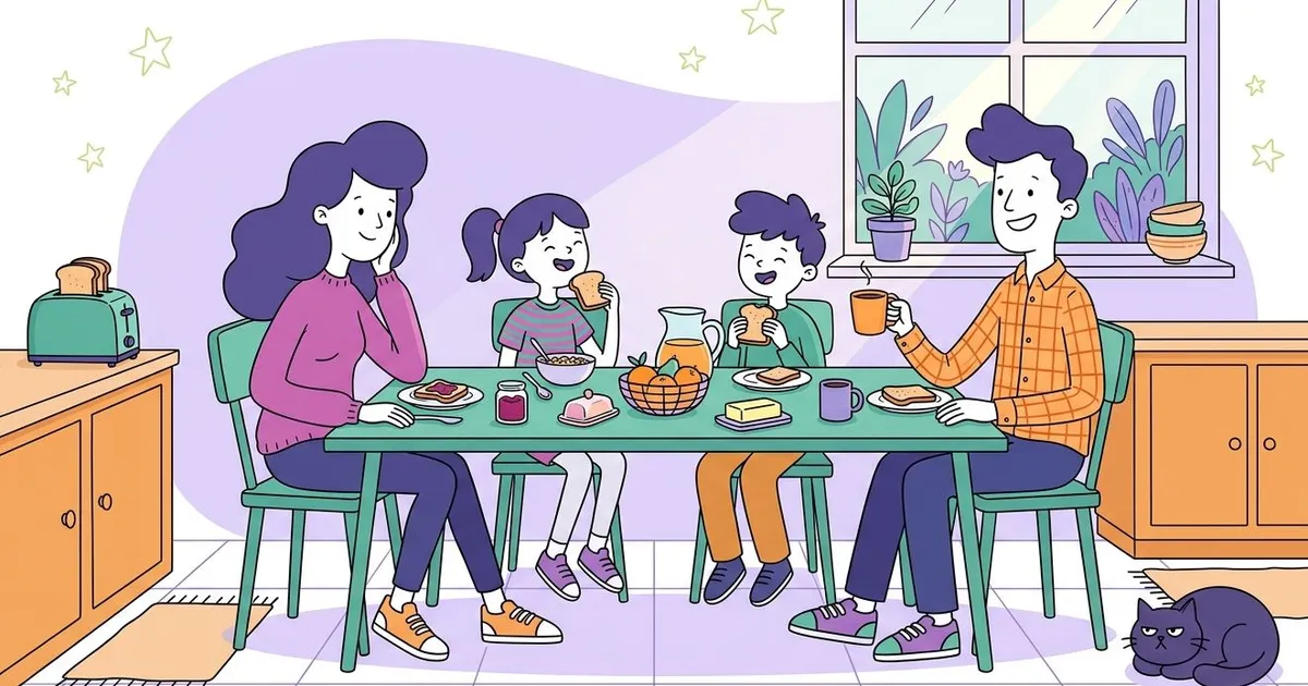 Cartoon illustration for verbo to be para niños am is are
