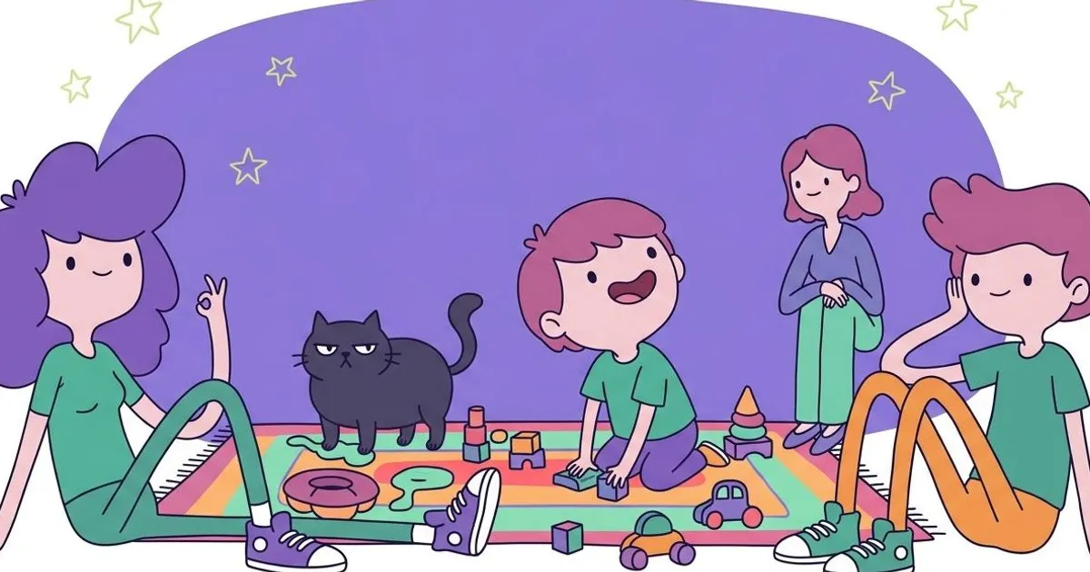 Cartoon illustration for inglés para niños de 5 años