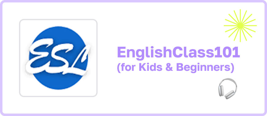EnglishClass101 logo - english podcast for kids and beginners