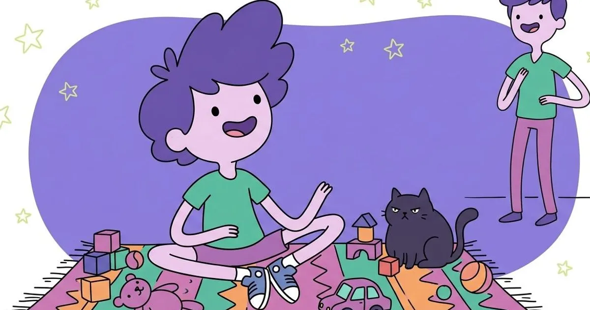 Cartoon illustration for voz pasiva en inglés para niños